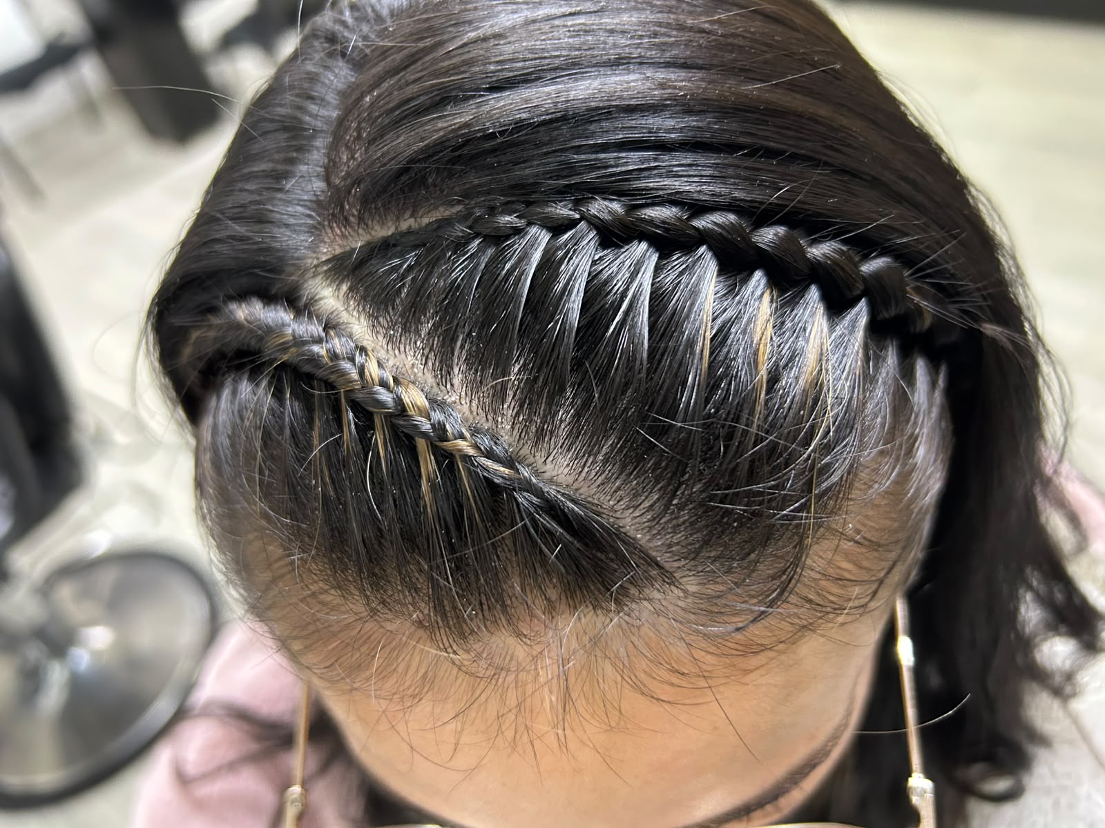 Peinado con trenza y mechas