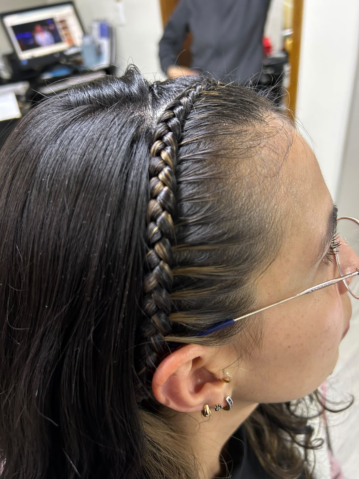 Detalle de trenza lateral