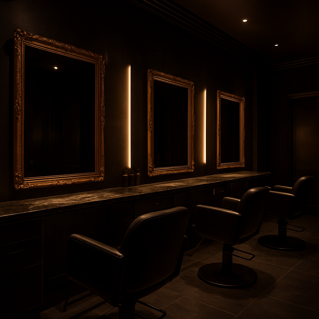 Interior del salón de belleza Domani